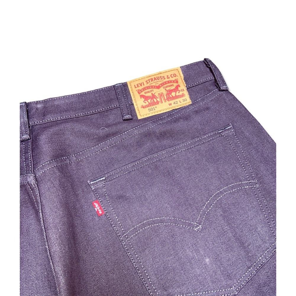 Levi's White Oak Cone Denim 501 Jeans Men's 42x30 Purple Garment Dyed Timberwolf - Picture 4 of 9